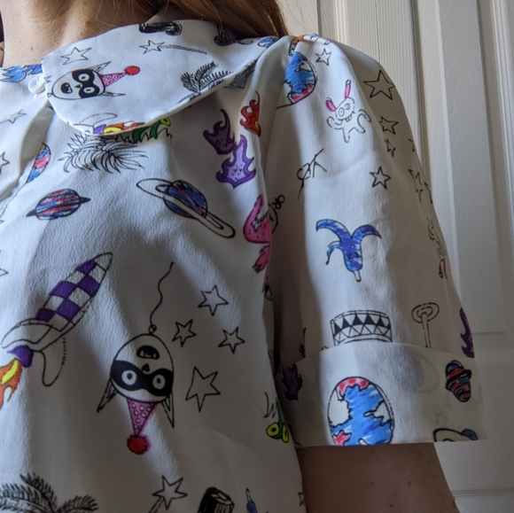 Korean Style Peter Pan Blouse - Picture 4 of 4